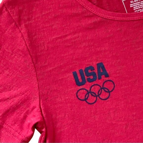 USA Olympic Team Red Burnout T-Shirt • Youth Size XL • NWT - Picture 2 of 8